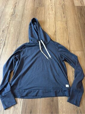 Vuori Women's Long Sleeve Hoodie Tee - Navy Blue